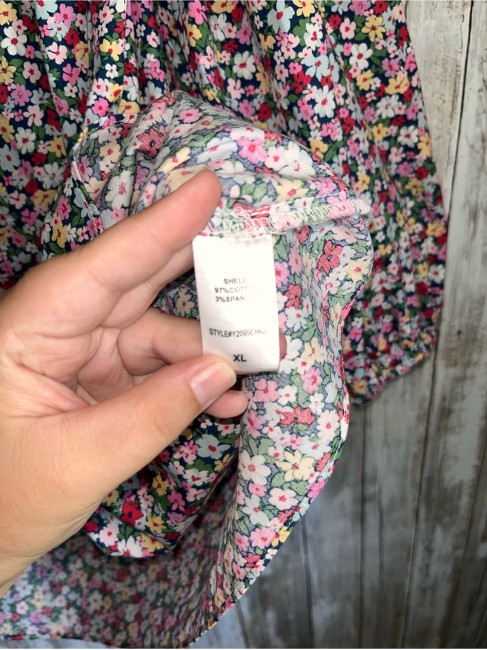 Tuckernuck Pomander Place DitsyFloral Square Neck Puff Sleeve Cotton Blouse XL - Picture 7 of 7